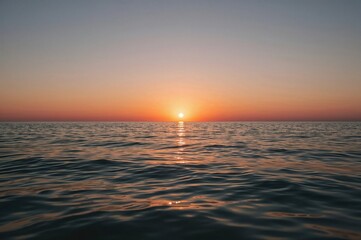 Obraz premium Sunset created with AI generative technology