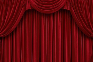 Fototapeta premium The crimson drape inside the auditorium
