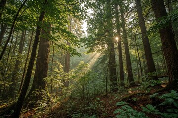 Obraz premium Rainforest landscape viewed along the Sequalitchew Creek path