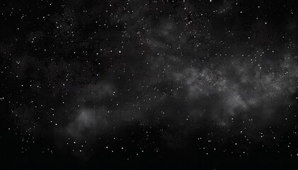 Obraz premium a black background with white dots and lines a dark sky full of stars a dark starry night sky a grungy texture overlay in the top left corner a grungy dark space between the corners a grainy and