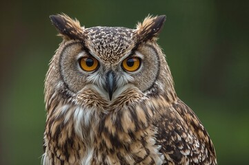 Fototapeta premium A species of owl commonly seen across the Eurasian region is the Eurasian eagle owl.