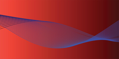 Abstract depth illusion with flowing wave form perspective