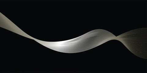 Dynamic abstract lines forming smooth elegant wave structure