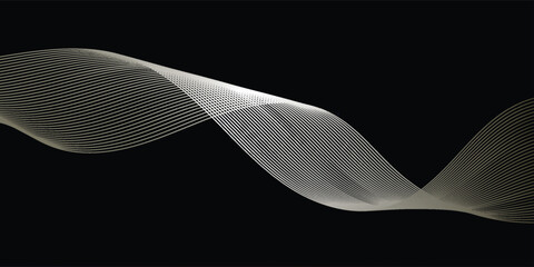 Dynamic abstract lines forming smooth elegant wave structure