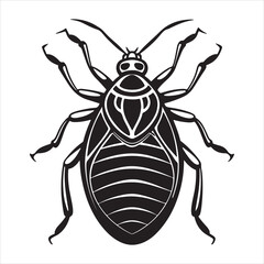 A Detailed and Scientific Portrait of a Bed Bug, a Flat and Oval-Shaped Insect Known for Sucking Blood and Causing Itchy Bites