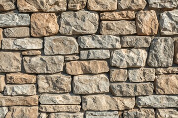 Fototapeta premium Robust stone barrier built from durable components, shown in natural light
