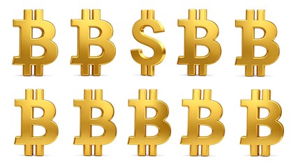 Gold cryptocurrency symbols