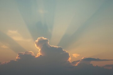 Dawn breaking over the horizon