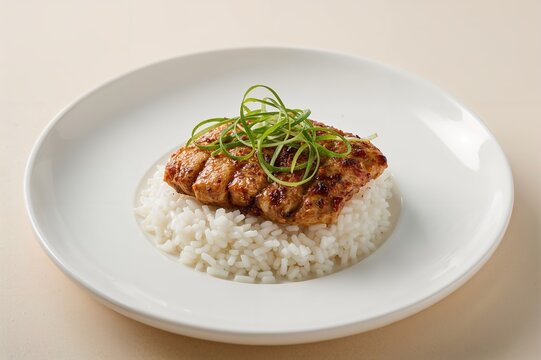 Grilled Rice on a Hot Iron Plate