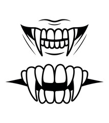 angry face of a vampire