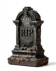Obraz premium Tombstone with RIP inscription, symbolizing remembrance and loss.
