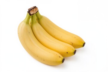 Delicious bananas set against a plain white backdrop