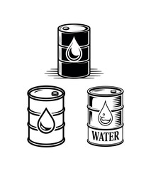 oil barrels vector illustration