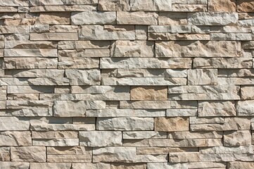 Obraz premium Exterior wall covered with stone veneers