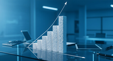 Dynamic finance dashboards: rising charts, bars, and neon trend lines