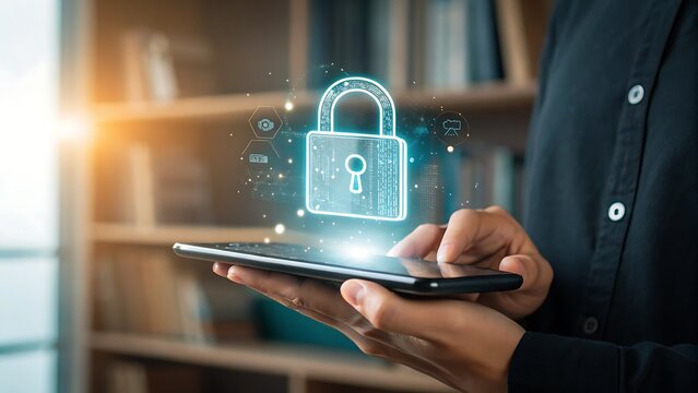 man using a tablet computer