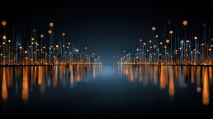 Digital city reflection landscape