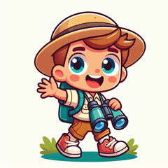 Cute Character boy wild