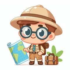 Cute Character boy wild