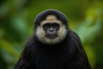 Obraz premium Light-colored capuchin monkey in a tropical forest