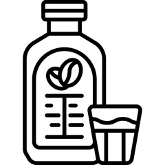 Cold Brew Bottle Line Icon