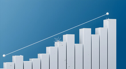 Dynamic finance dashboards: rising charts, bars, and neon trend lines