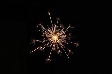 Fototapeta premium Festival of glittering sparkler fireworks