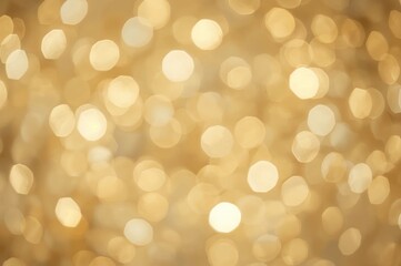 Obraz premium Gentle bokeh lights creating a dreamy glow on a golden abstract background