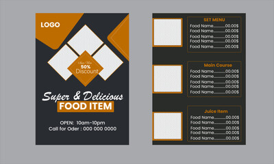 food menu design