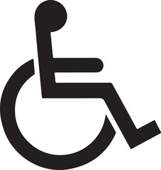handicapped access sign or symbol flat icon