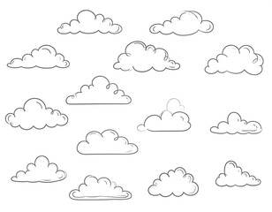 Hand-drawn clouds