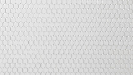 Fototapeta premium Hexagon pattern wall with a continuous white design
