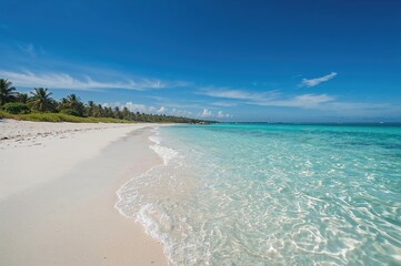 Fototapeta premium Beach with white sand