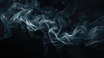 Artistic concept with white smoke patterns on a dark background