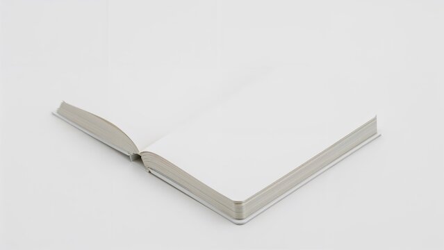 Unmarked white notepad displayed on a white setting