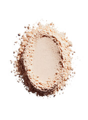 Light beige powder, piled in a circular mound
