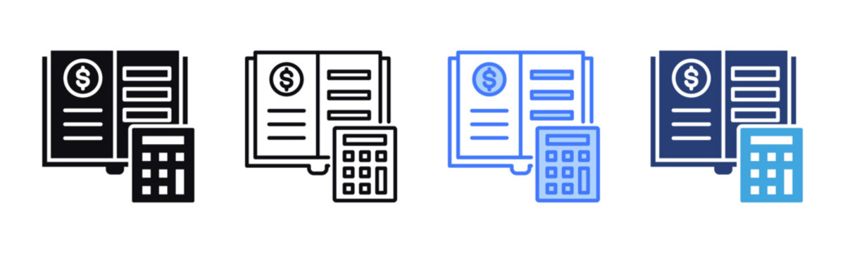 General Ledger icon sheet multiple style collection