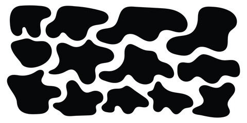 Black isolated modern vector icon set on white background. Smooth vector bubble icon set on white page. Abstract bubble smooth vector set. EPS 10. 