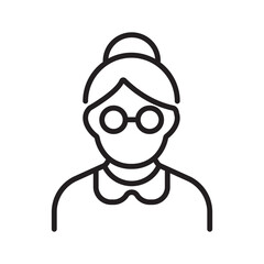 People Avatars single icon in line style, ideal for business presentations, corporate design elements, infographics, fashion blogs, editable stroke.