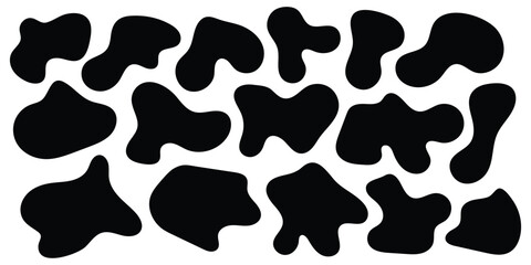 Black isolated modern vector icon set on white background. Smooth vector bubble icon set on white page. Abstract bubble smooth vector set. EPS 10. 