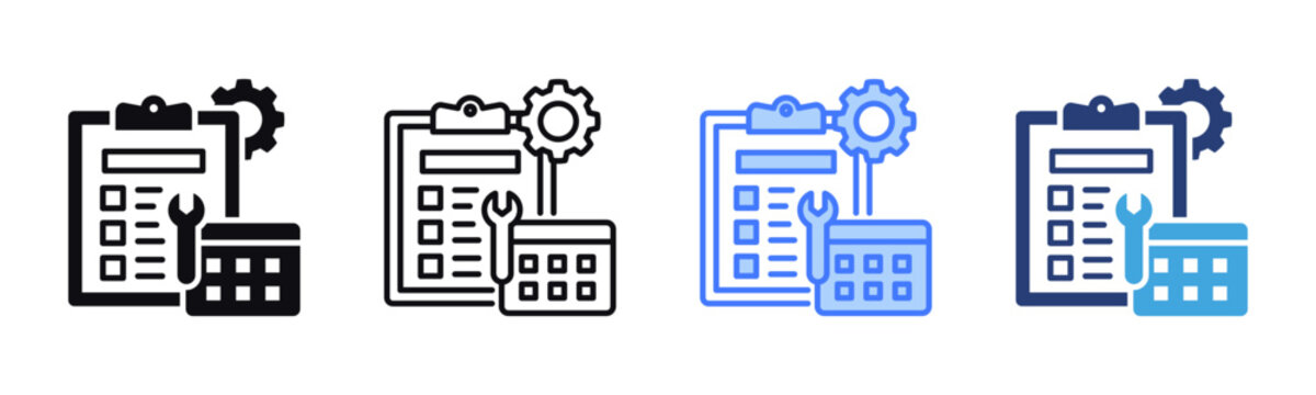 Work Order icon sheet multiple style collection