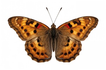 Exotic Butterfly Against a Plain White Backdrop