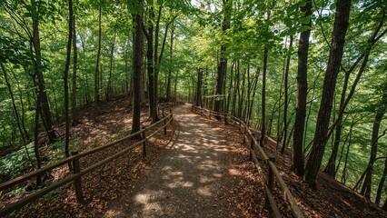 Exploring lush verdant wilderness on foot