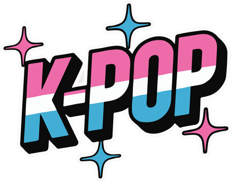K pop sticker design editable design for print on demand products k music Korean pop concert design