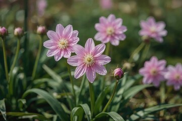 Fototapeta premium Blooming Pulsatilla in the Season of Spring