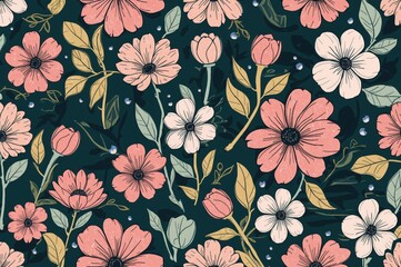 Endless Sprig Design in Modifiable 2D Format