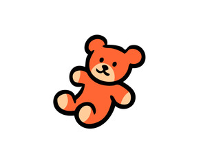 Niedlicher Cartoon Teddy Bär als Plüschtier