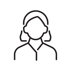 People Avatars single icon in line style, ideal for business presentations, corporate design elements, infographics, fashion blogs, editable stroke.