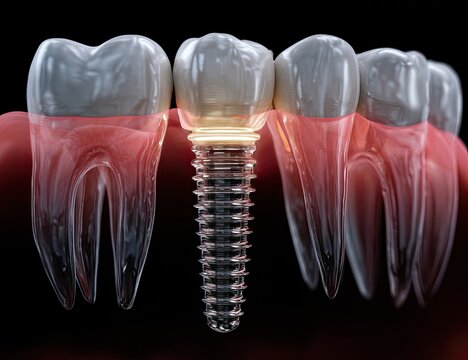 Dental implant in the jaw (1)
