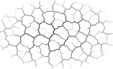 Fading Cracked Earth Texture with Soft Gradient Edges, Drought Dry Soil Pattern for Environmental or Abstract Backgrounds. Vector Illustration.